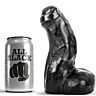 Dildo ALL BLACK Realistic Dong 17 cm z realističnim videzom