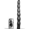 Dildo ALL BLACK 32 cm ondulirano za analno stimulacijo