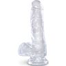 Dildo King Cock Clear 13.5 cm realističen