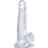 Dildo King Cock Clear 15,2 cm s prisotnostjo ventoze