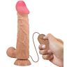 Realističen dildo z drsečo kožo in daljincem Pretty Love Sliding Skin