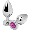 Plug Anal Metal Hard Diamond Rosa Small