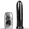 Dildo All Black 19 cm z močno teksturo in mehkobo