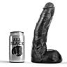 Dildo All Black 22 cm - Mehak in fleksibilen