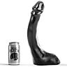Dildo ALL BLACK 29 cm z realističnim oblikovanjem