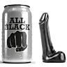Dildo ALL BLACK 9 cm z udobno silikonasto zasnovo