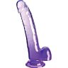 Dildo King Cock Clear 20.3 cm z testisom in sesalno bazo
