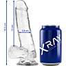 Dildo Loviux X RAY Clear 18,5 cm Realističen