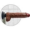 Dildo vibrator King Cock z resničnimi testisi
