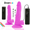 Dildo Diversia 18 cm z vibracijo in prilagodljivostjo