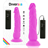 Dildo Diversia 21 cm z vibracijo in povezavo