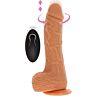 Dildo vibrátor GET REAL Natural z rotacijo in vibracijo