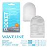 Masturbator Tenga Pocket Wave Line z intenzivnimi teksturami