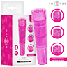 INTENSE FUN TOYS KURT mini vibrator s 4 zamenljivimi nastavki rožnate barve