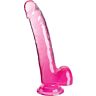 Dildo King Cock Clear 20.3 cm z močnim sesanjem