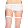 Tanga Leg Avenue Lace Ruffle z volančki in čipko