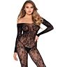 Bodystocking Leg Avenue 89366 z nastavljivim čipkastim dizajnom