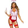 Rdeče-bel zapeljiv kostum medicinske sestre LEG AVENUE COSTUMES S