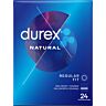 Kondomi Durex Natural 24 enot z Easy On obliko