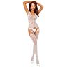 Bodystocking PASSION BS120 | Velik cvetlični vzorec