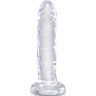 Dildo King Cock Clear 15,5 cm z močno sesalno osnovo