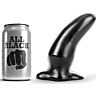 Buttplug ALL BLACK 13 cm z ukrivljenostjo za stimulacijo