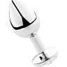 Analni plug SECRETPLAY 8 CM iz aluminija in kristala