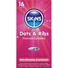 Kondomi Skins Dots & Ribs z nervurami in točkami