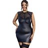 Seksi obleka SUBBLIME s čipkastimi in usnjenimi detajli