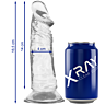 Dildo X RAY XRAY CLEAR 16.5 CM | Realističen in mehak