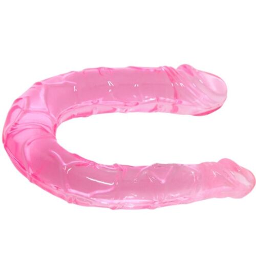 Dildo Dvojni Baile Double Pink | Kompaktna in teksturirana
