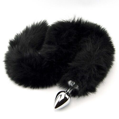 Butt Plug Furry Fantasy Black Panther Tail 78 cm