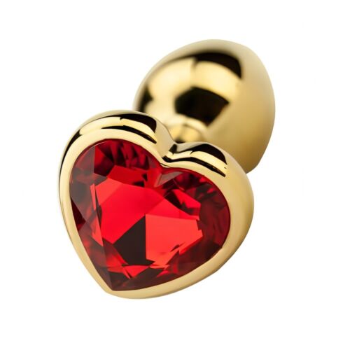 Butt Plug Precious Metals Heart Shaped z dragim kamenčkom Dorado