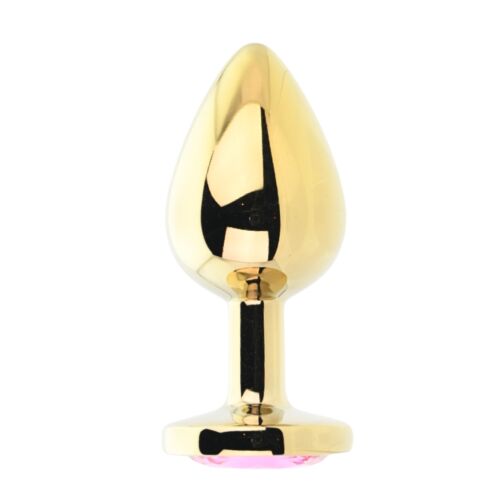 Toosh Metal Butt Plug Large Stone z draguljem Rosa