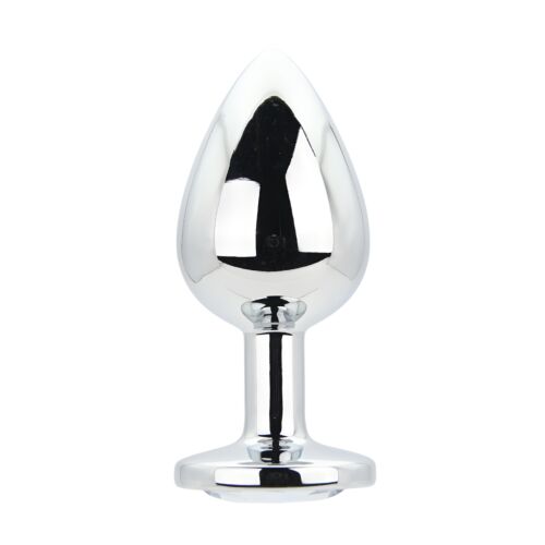 Butt Plug Toosh Metal Large z dragim kamenjem Plata