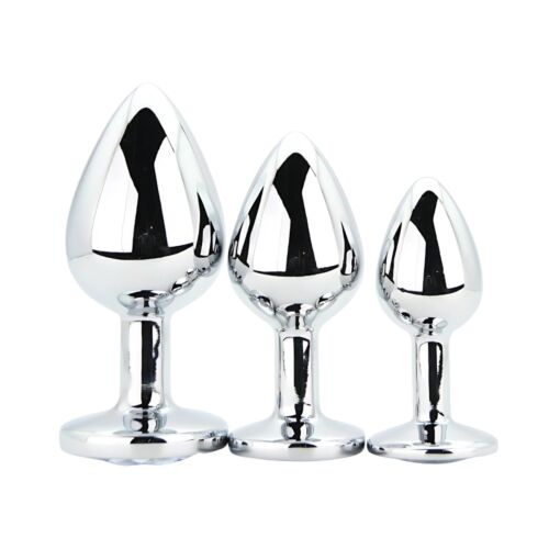 Butt Plugs Toosh Set 3 Velikosti s Kristalno Bazo