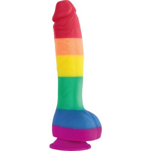 Dildo Colours Pride Edition 21,5 cm z močnim sesalnim dnom