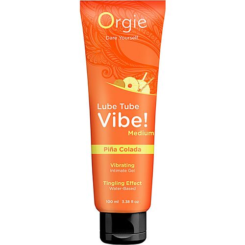 Lubrikant Orgie LUBE TUBE VIBE PIÑA COLADA z vibracijo