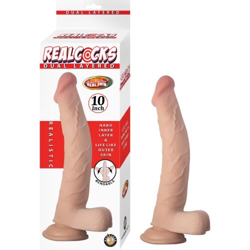 Dildo Nasstoys RealCocks 10 Inch Upogljiv