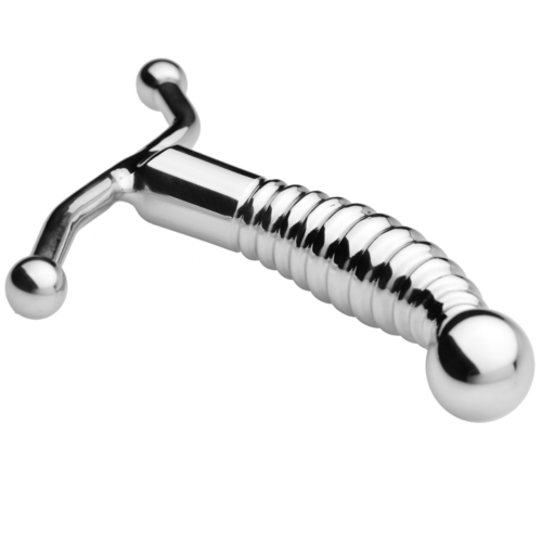 Masažer prostate METAL HARD z ergonomsko obliko