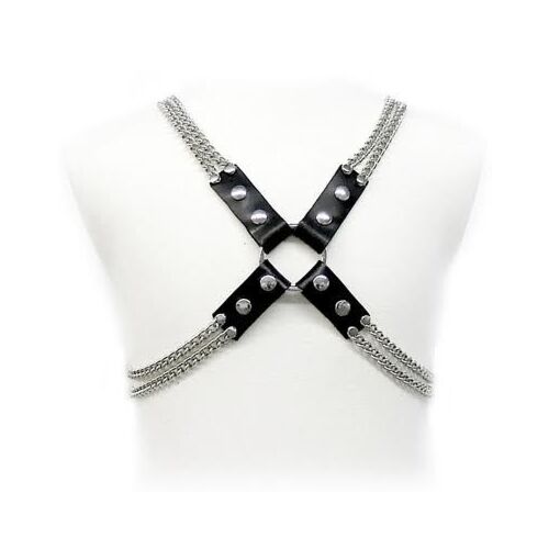 Pas LEATHER BODY - Chain Harness za moške