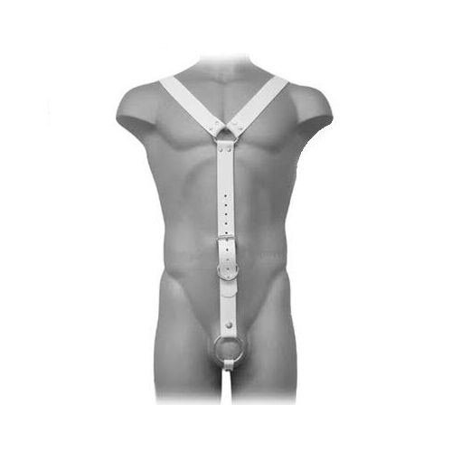 Pas Loviux Leather Body Harness Men prilagodljiv