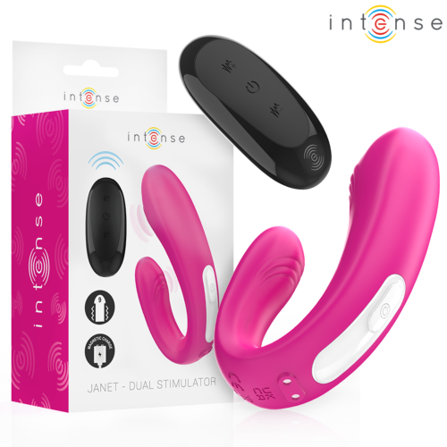 Dvojni stimulator in vibrator INTENSE Janet z daljinskim upravljalnikom