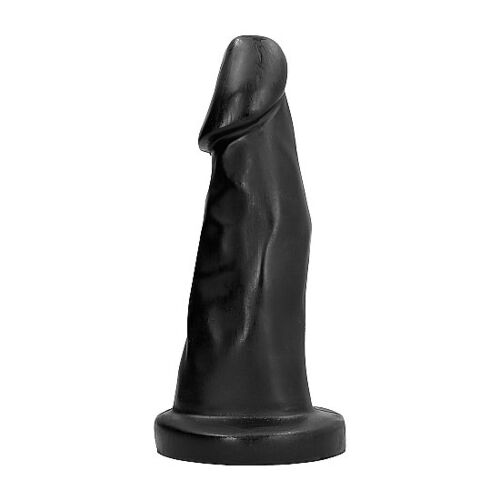 Dildo ALL BLACK 27 CM s prijetnimi oblikami