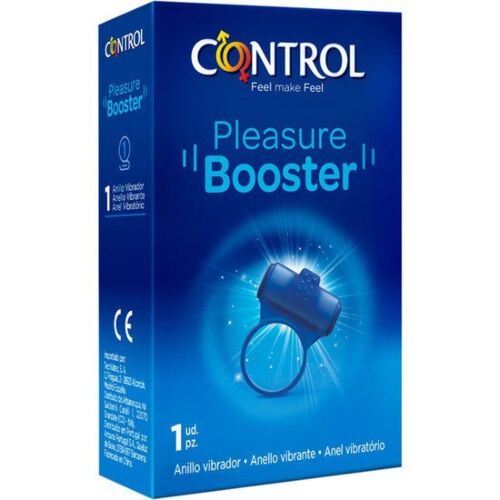 Obroč Vibrator Control Toys Pleasure Booster z Močno Stimulacijo