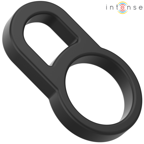Obroč Intense Bobby dvojni silikonski obroč za penis črn