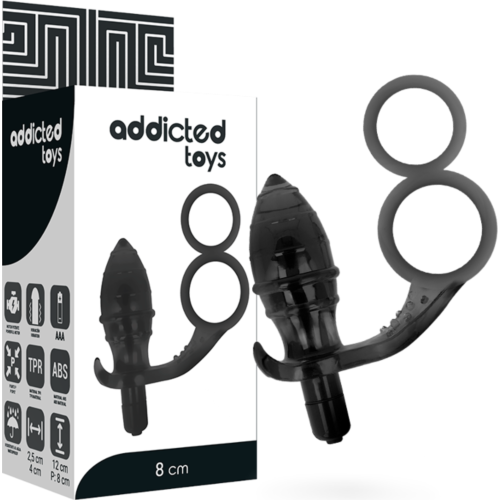 Analni plug ADDICTED TOYS z dvojno obročno stimulacijo
