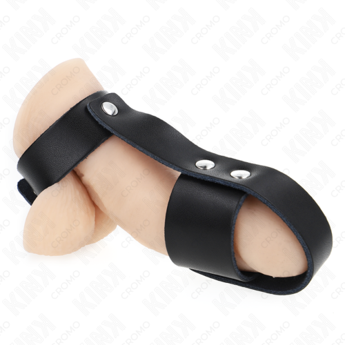 Obroč za penis KINK RING POWER z nastavljivimi trakovi