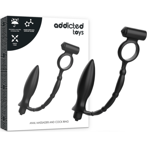 Analni plug ADDICTED TOYS z vibrirajočim obročem