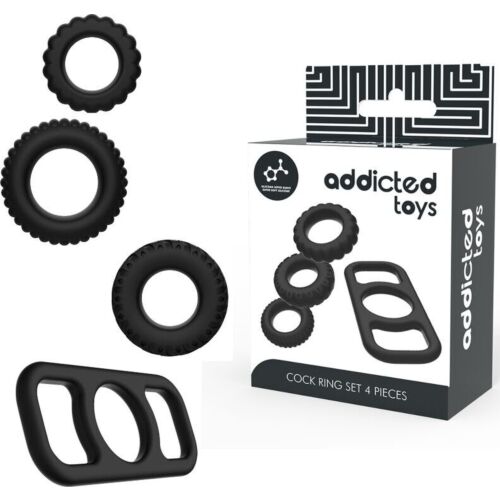 Set obročev Addicted Toys za dolgotrajne erekcije